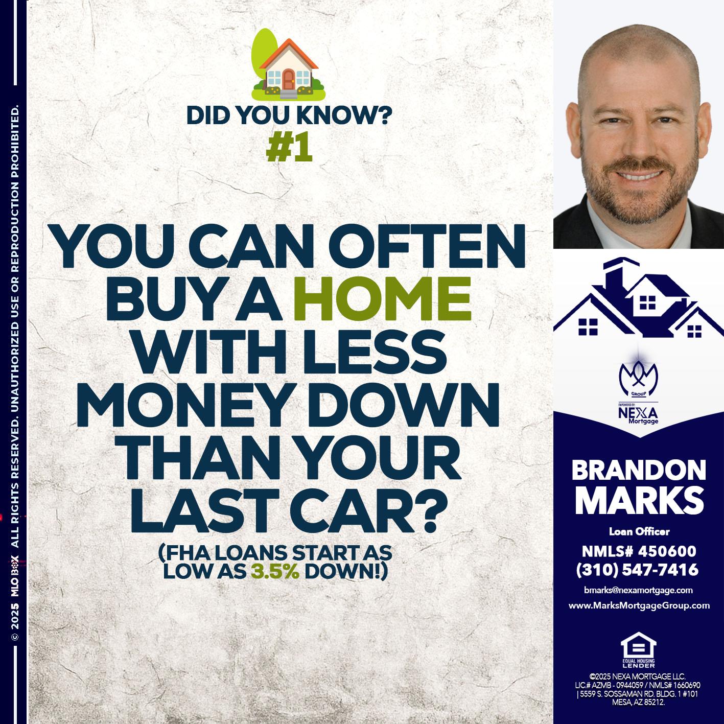 DID YOU KNOW #1 - Brandon Marks -Mortgage Broker
